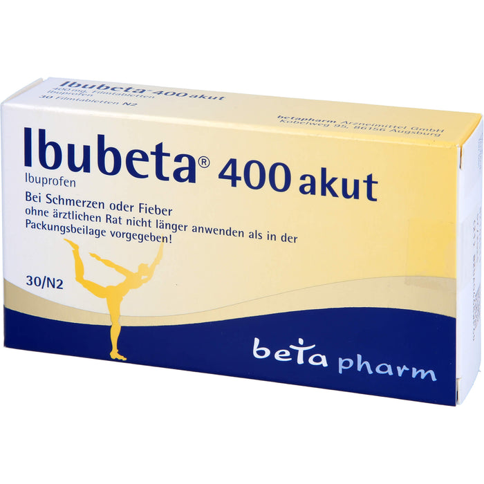 Ibubeta 400 akut, 400 mg, Filmtabletten, 30 St FTA