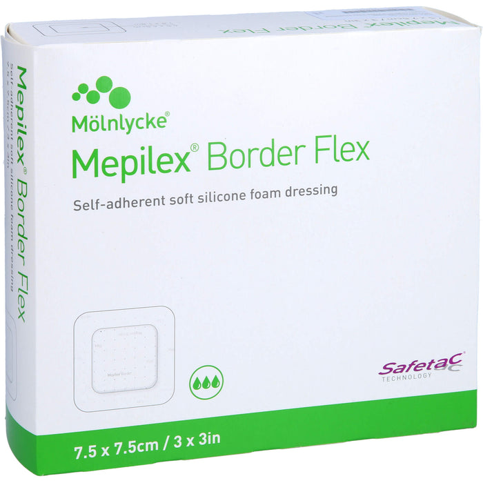 MEPILEX Border Flex Schaumverb.haftend 7,5x7,5 cm, 10 St VER