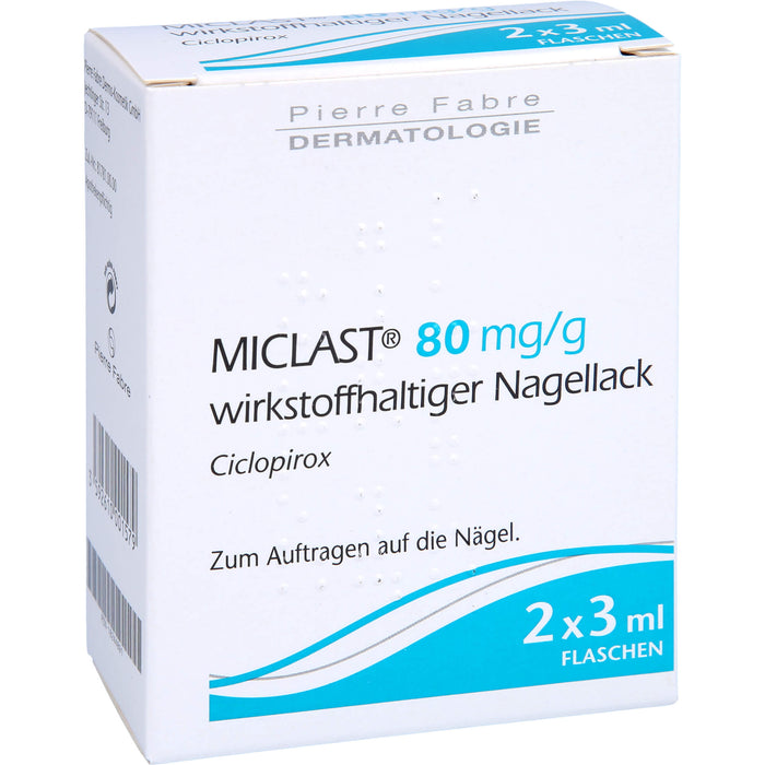 MICLAST 80 mg/g wirkstoffhaltiger Nagellack, 2X3 ml NAW