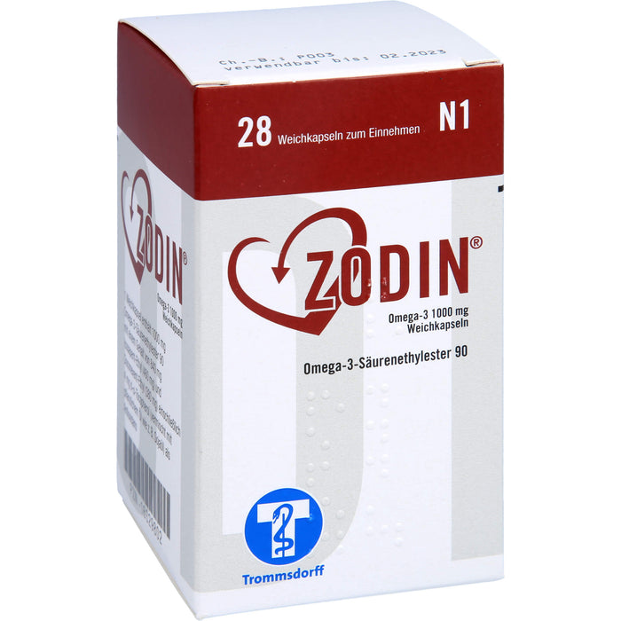 Zodin Omega-3 1000 mg Weichkapseln, 28 St WKA