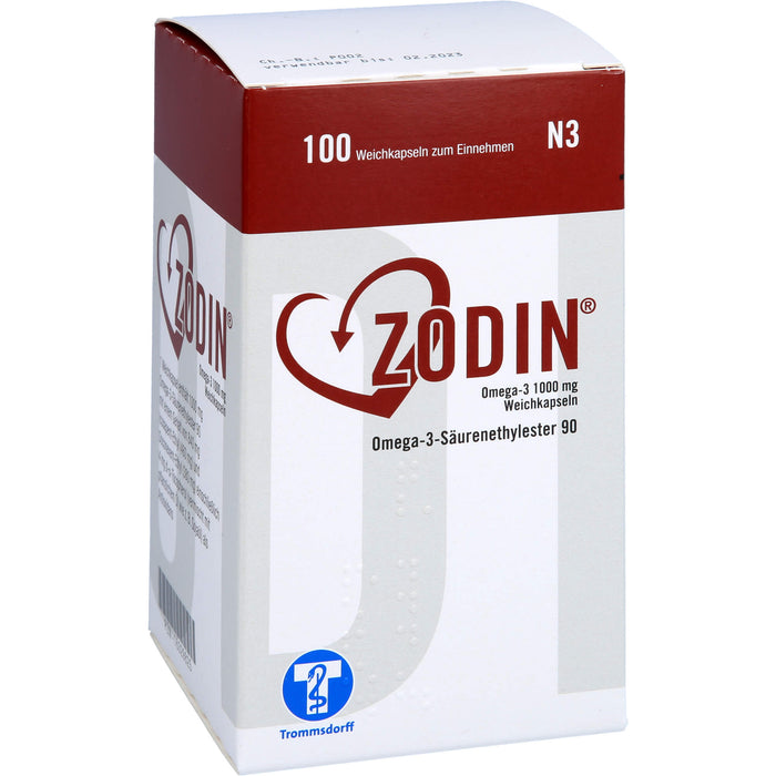 Zodin Omega-3 1000 mg Weichkapseln, 100 St WKA