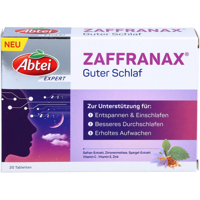 Abtei Expert ZAFFRANAX Guter Schlaf Tabletten, 20 pc Tablettes