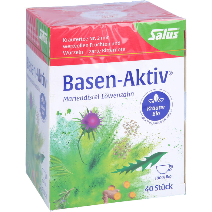 Basen-Aktiv Tee Nr. 2 Mariend.-Löwenzahn bio Salus, 40 St FBE