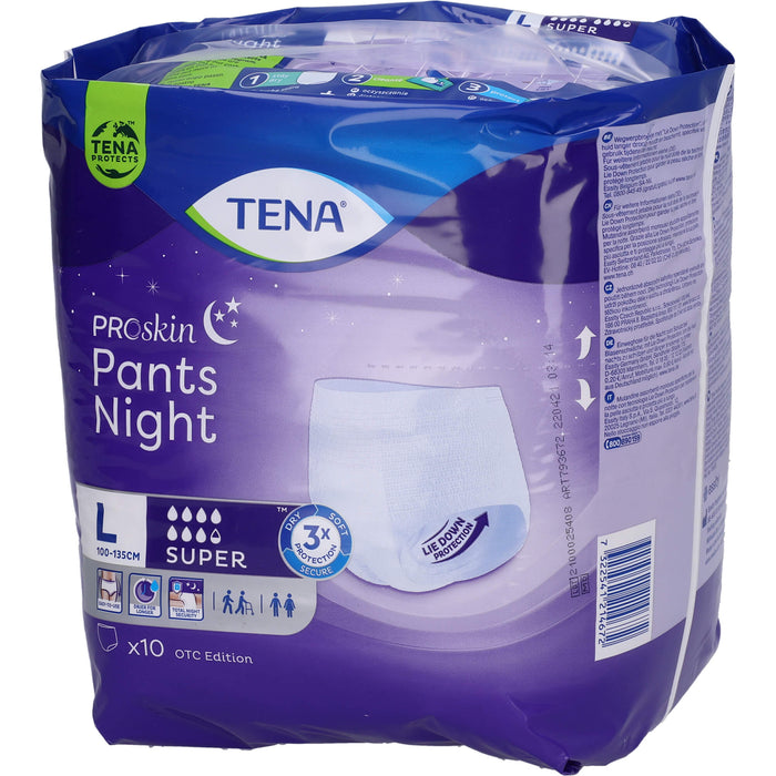 Tena Pants Night Super L, 10 St