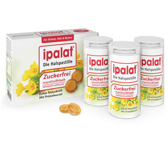 Ipalat Halspastillen zuckerfrei, 120 St. Pastillen