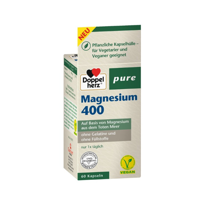 Doppelherz Magnesium 400 pure, 60 St. Kapseln