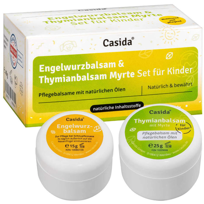 Casida Engelwurzbalsam & Thymianbalsam Myrte Kinder Set, 40 g Creme