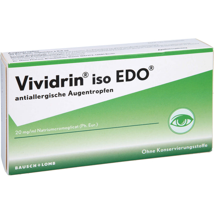 Vividrin iso EDO antiallergische Augentropfen, 30 pc Pipettes à dose unique