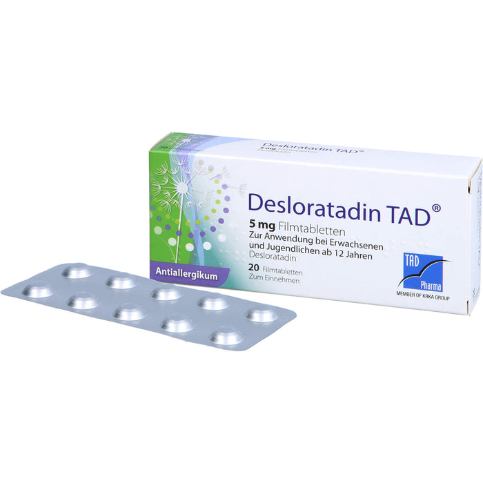 Desloratadin TAD 5 mg Filmtabletten, 20 pc Tablettes