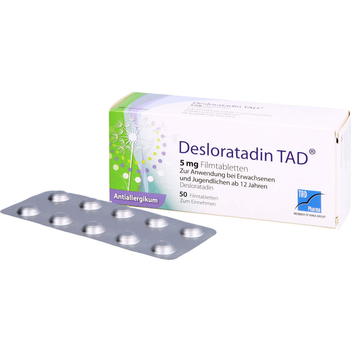 Desloratadin TAD 5 mg Filmtabletten, 50 pc Tablettes