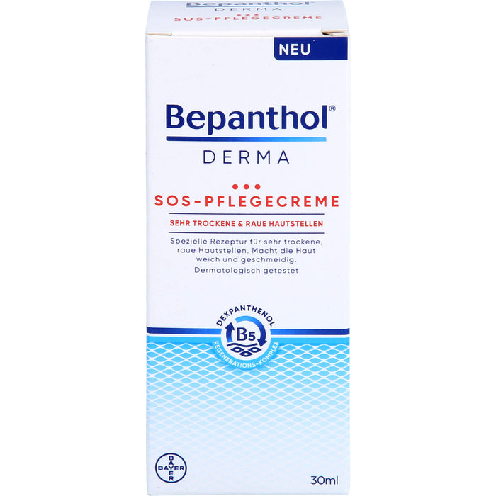 Bepanthol Derma SOS-Pflegecreme für sehr trockene & raue Hautstellen, 30 ml Crème