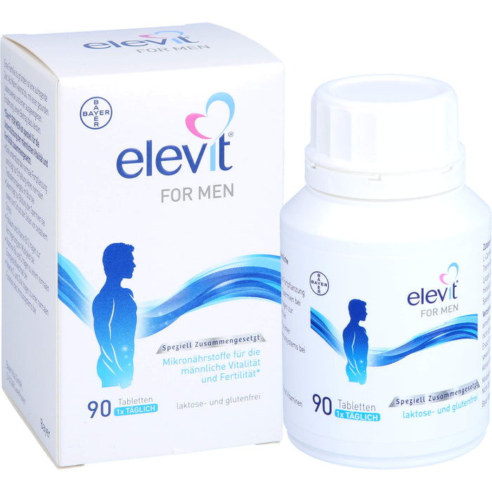 Elevit for Men Tabletten zur Unterstützung der männlichen Vitalität und Fertilität während der Babyplanung, 90 pc Tablettes