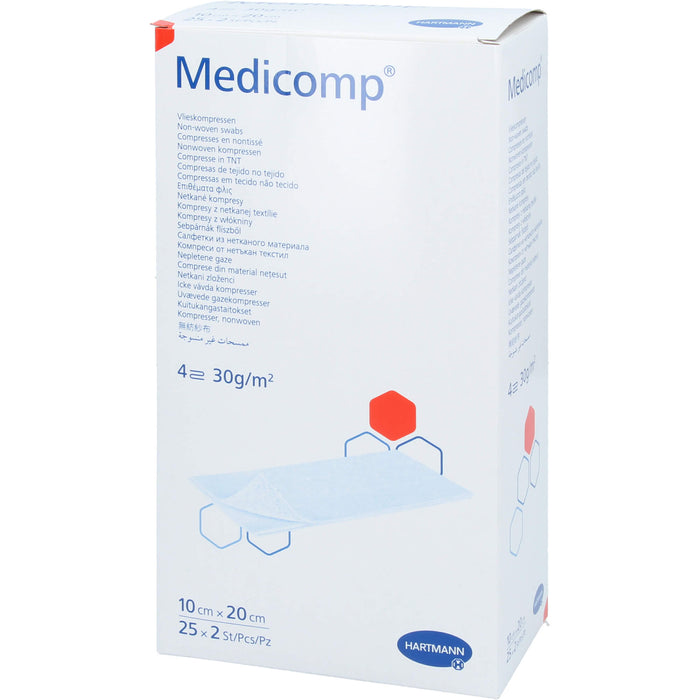 Medicomp steril 10x20 cm 4F, 25X2 St KOM