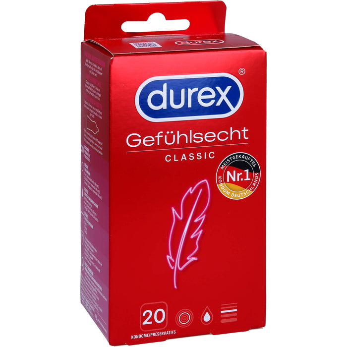 Durex Gefühlsecht Classic Kondome, 20 pcs. Condoms