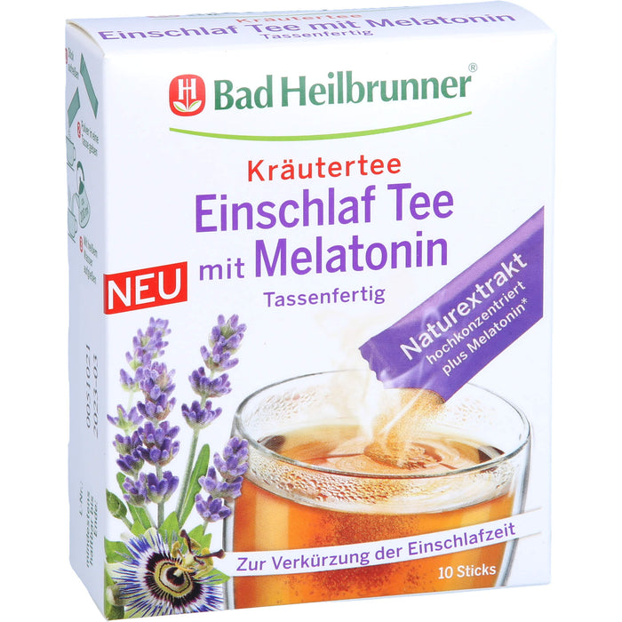 Bad Heilbrunner Einschlaf Tee mit Melatonin, 10X1 g PUL