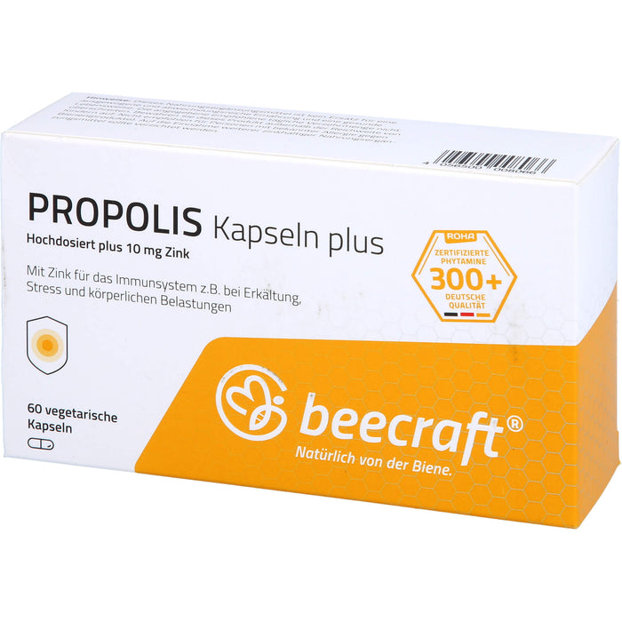 beecraft Propolis Kapseln Plus hochdosiert, 60 pc Tablettes