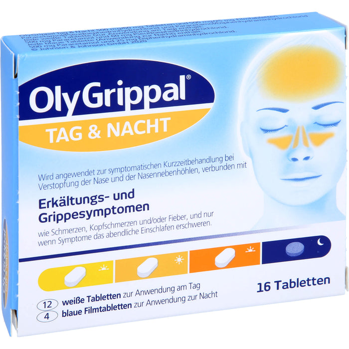 OlyGrippal Tag & Nacht 500 mg/60 mg Tabletten und 500 mg/25 mg Filmtabletten, 16 pc Tablettes