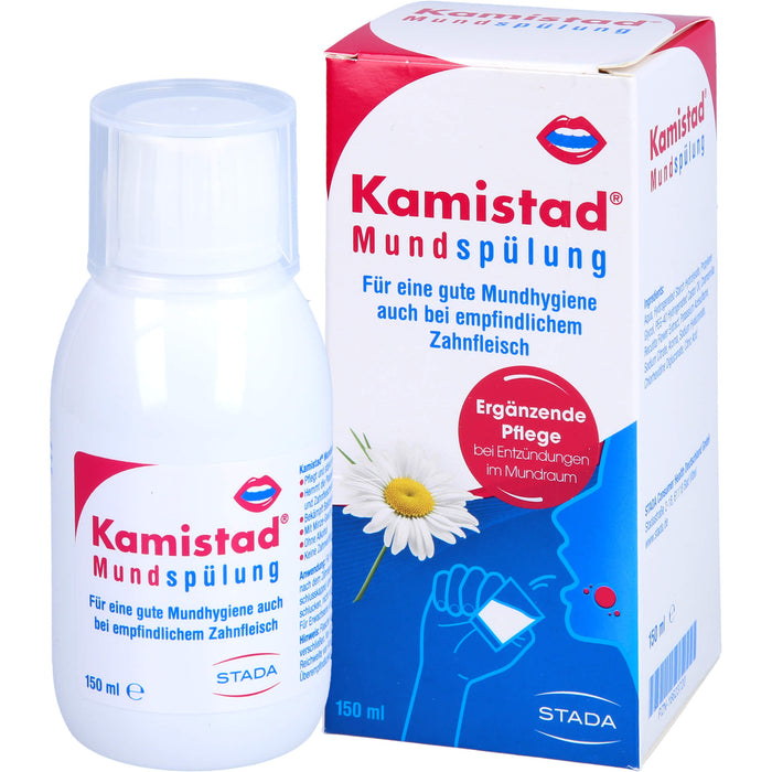 Kamistad Mundspülung bei Zahnfleischentzündungen und Aphten, 150 ml Solution