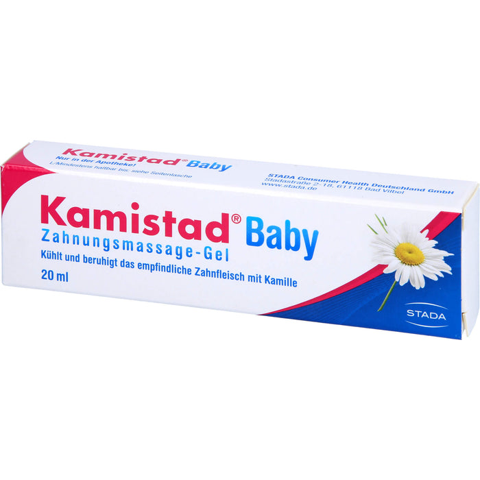 Kamistad Baby Zahnungsmassage-Gel zur Massage des Zahnfleisches bei zahnenden Kindern, 20 ml Gel