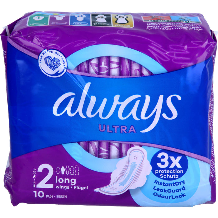 Always Ultra Binde Long mit Flügeln, 10 St BIN