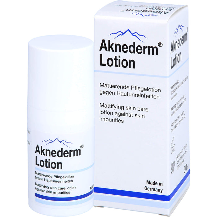 Aknederm mattierende Pflegelotion gegen Hautunreinheiten, 30 ml Lotion