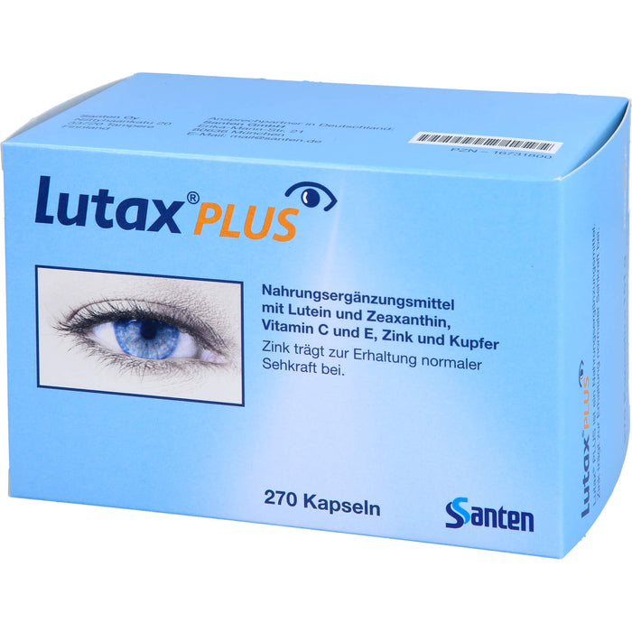 Santen Lutax Plus Kapseln zur Erhaltung normaler Sehkraft, 240 pc Capsules