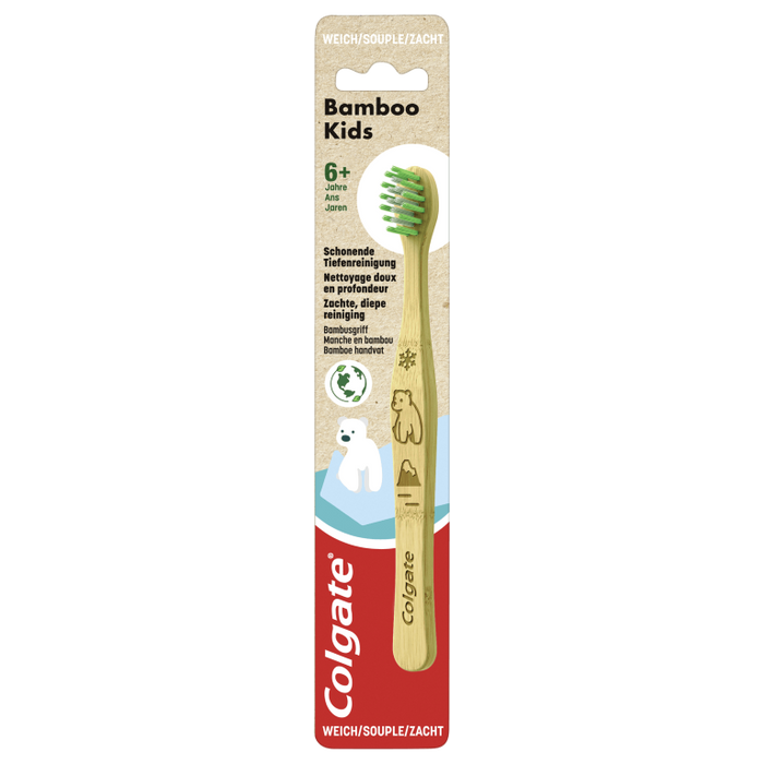 Colgate Bamboo Kids Zahnbürste sanft, 1 pcs. Toothbrush