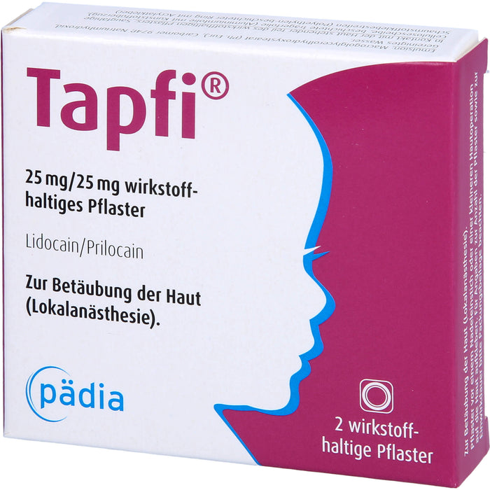 Tapfi 25 mg/25 mg wirkstoffhaltiges Pflaster, 2 St PFL