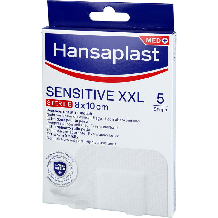 Hansaplast Wundverband Steril Sensitive 8x10cm, 5 pc Pansement