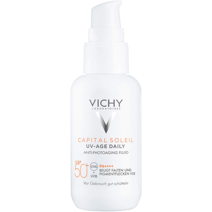 VICHY Capital Soleil UV-Age Daily LSF 50+ Fluid beugt Falten und Pigmentflecken vor, 40 ml Crème