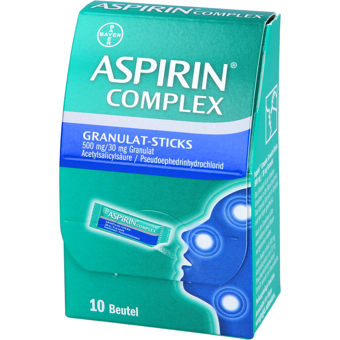 Aspirin Complex Granulat-Sticks 500 mg/30 mg Granulat, 10 St. Beutel