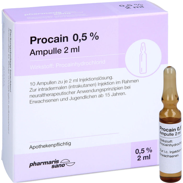 Procain pharmarissano 0,5 % Ampulle 2 ml, 10X2 ml ILO