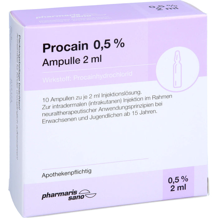 Procain pharmarissano 0,5 % Ampulle 2 ml, 10X2 ml ILO