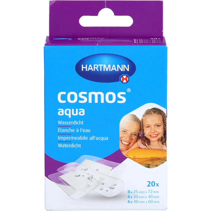 HARTMANN cosmos aqua wasserdichte Pflasterstrips in 3 Größen, 20 St. Pflaster