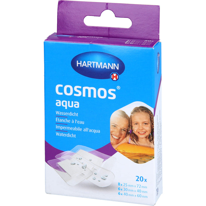 HARTMANN cosmos aqua wasserdichte Pflasterstrips in 3 Größen, 20 pcs. Patch