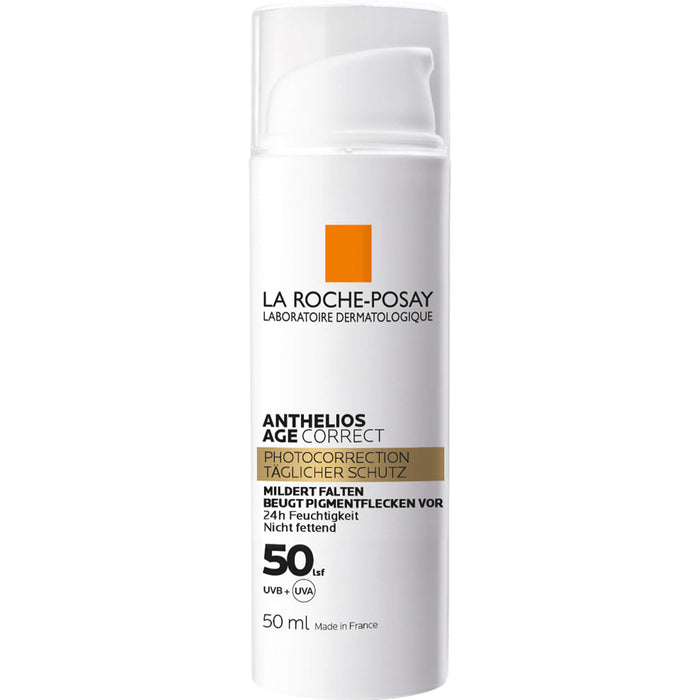 LA ROCHE-POSAY Anthelios Age Correct Creme LSF 50 mildert Falten und beugt Pigmentflecken vor, 50 ml Crème