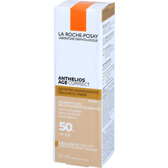 LA ROCHE-POSAY Anthelios Age Correct Getönter Sonnenschutz LSF50, 50 ml Cream