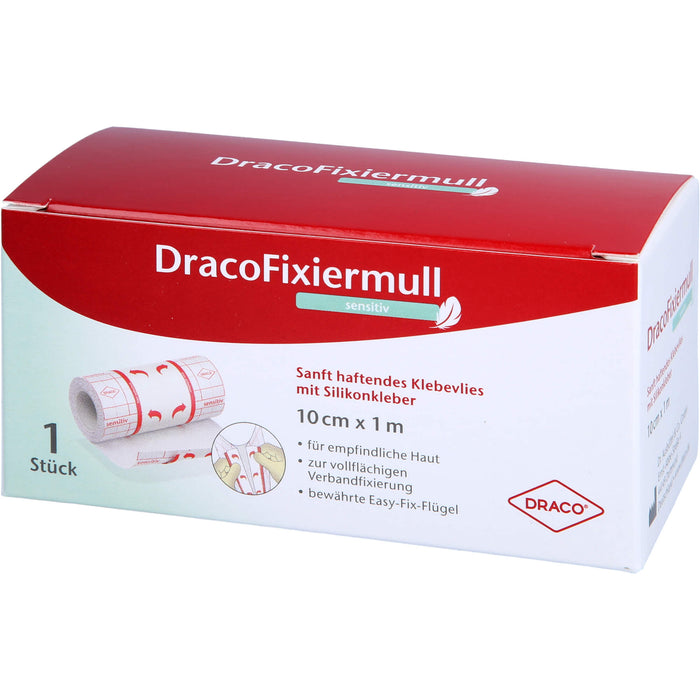 Draco Fixiermull sensitiv 10 cm x 1 m, 1 St VER