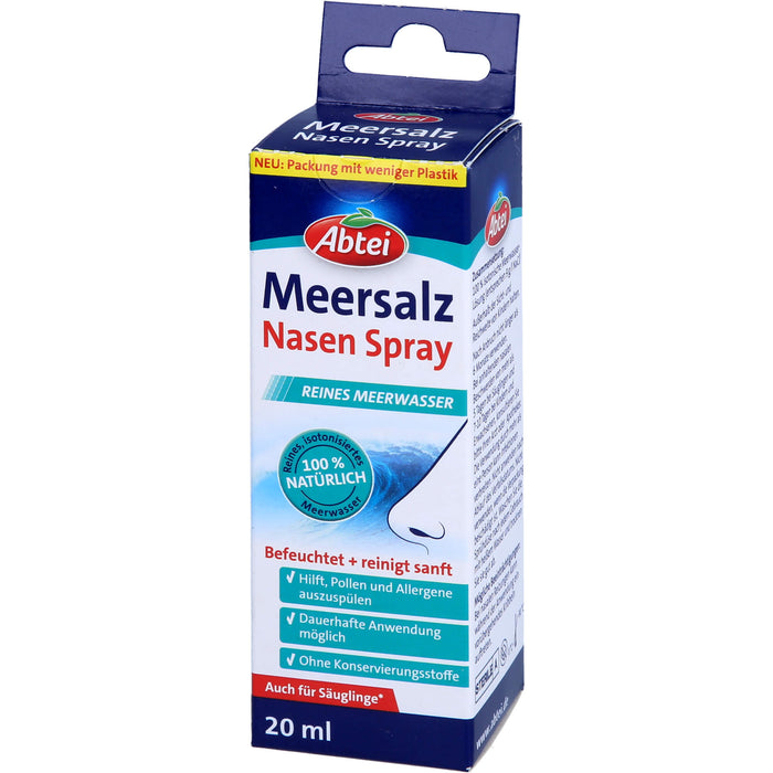 Abtei Meersalz Nasenspray befeuchtet und reinigt sanft, 20 ml Lösung