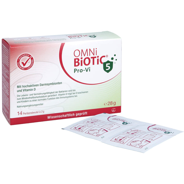 OMNi-BiOTiC ProVi-5 Pulver mit hochaktivem Darmsymbionten und Vitamin D, 14 St. Beutel