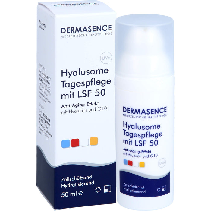 Dermasence Hyalusome Tagespflege mit LSF 50, 50 ml Lotion