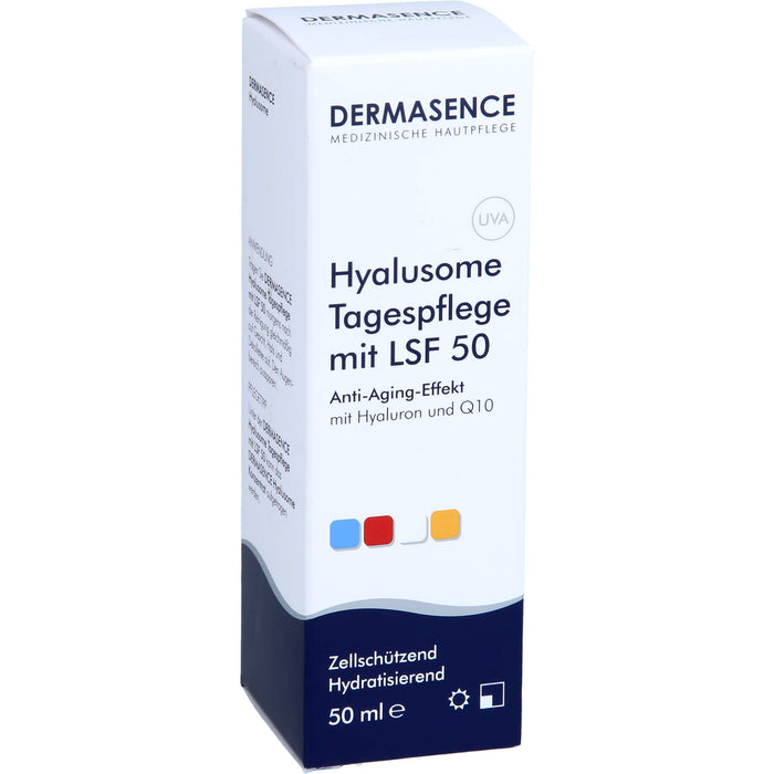 Dermasence Hyalusome Tagespflege mit LSF 50, 50 ml Lotion