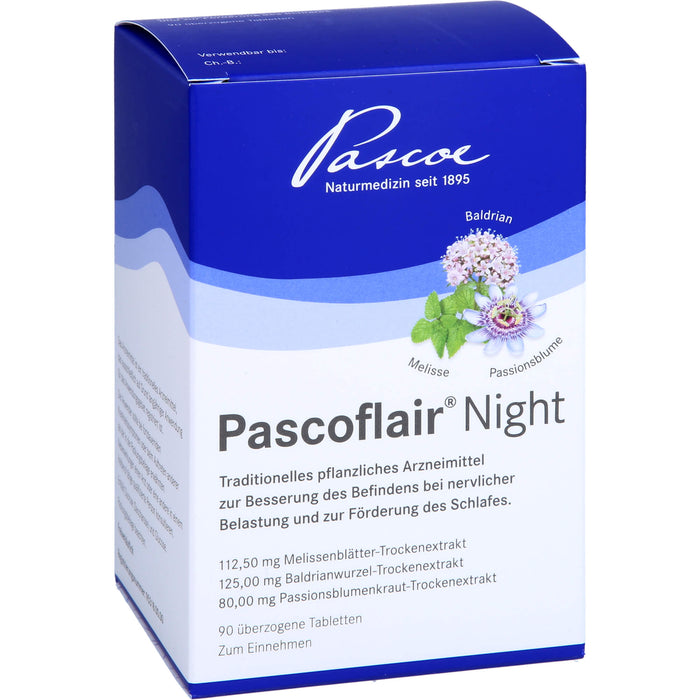 Pascoflair Night Tabletten zur Besserung des Befindens bei nervlicher Belastung und zur Förderung des Schlafes, 90 pcs. Tablets