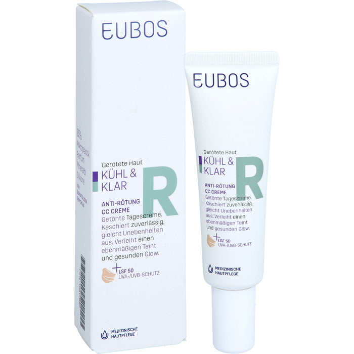 EUBOS KÜHL & KLAR Anti-Rötung CC Creme LSF 50, 30 ml CRE