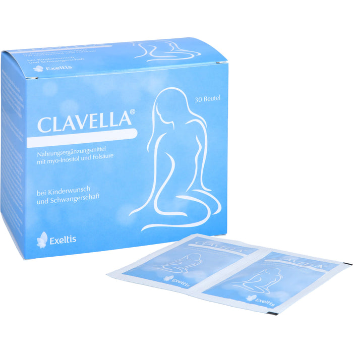 CLAVELLA Pulver bei Kinderwunsch und Schwangerschaft, 30 pcs. Sachets