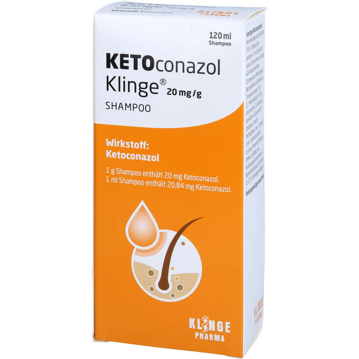 KETOconazol Klinge 20 mg/g Shampoo zur Behandlung und zur Vorbeugung bei Kopfschuppen, 120 ml Cream