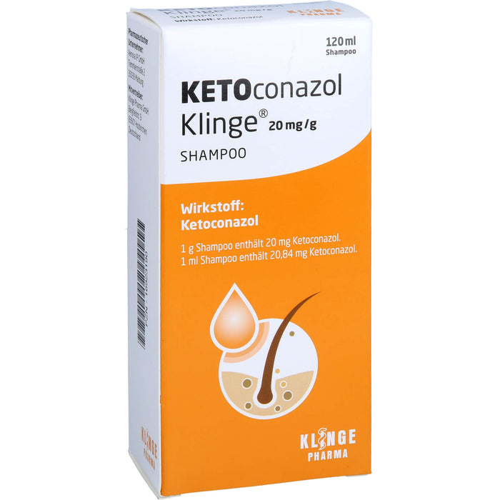 KETOconazol Klinge 20 mg/g Shampoo zur Behandlung und zur Vorbeugung bei Kopfschuppen, 120 ml Cream