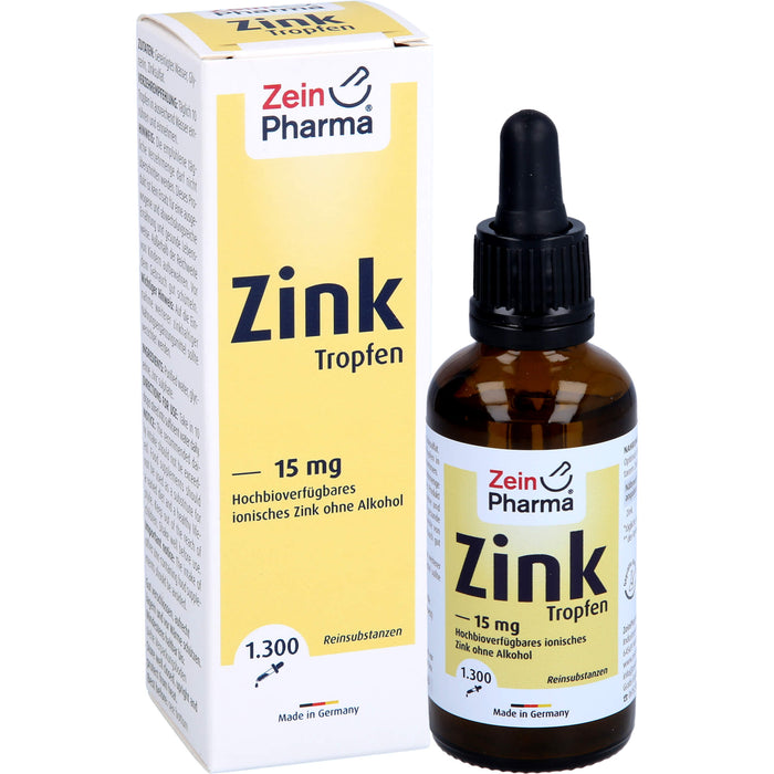 Zink Tropfen 15mg ionisiert, 50 ml TEI