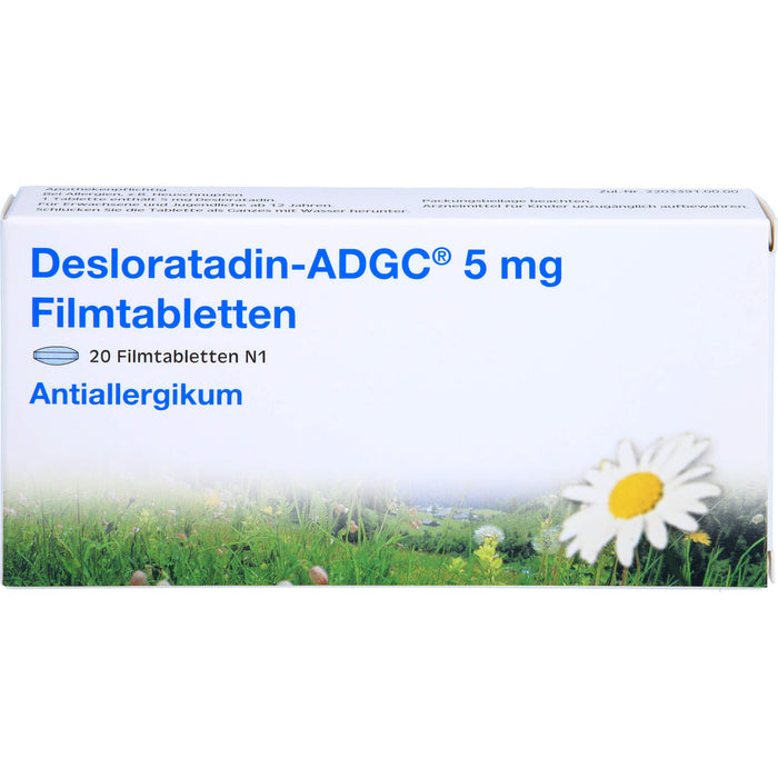 DESLORATADIN ADGC 5 mg Filmtabletten, 20 pcs. Tablets