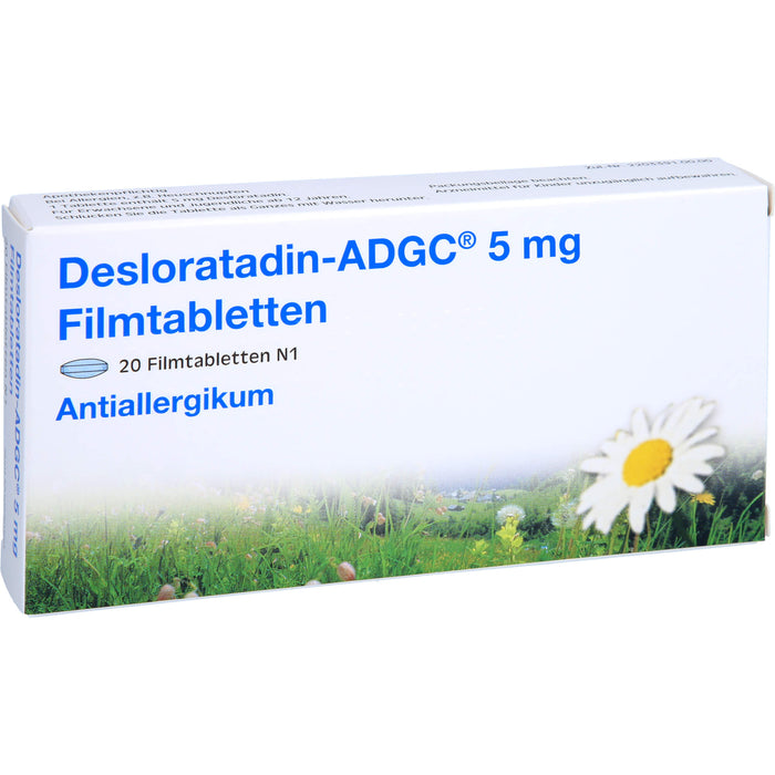 DESLORATADIN ADGC 5 mg Filmtabletten, 20 pcs. Tablets